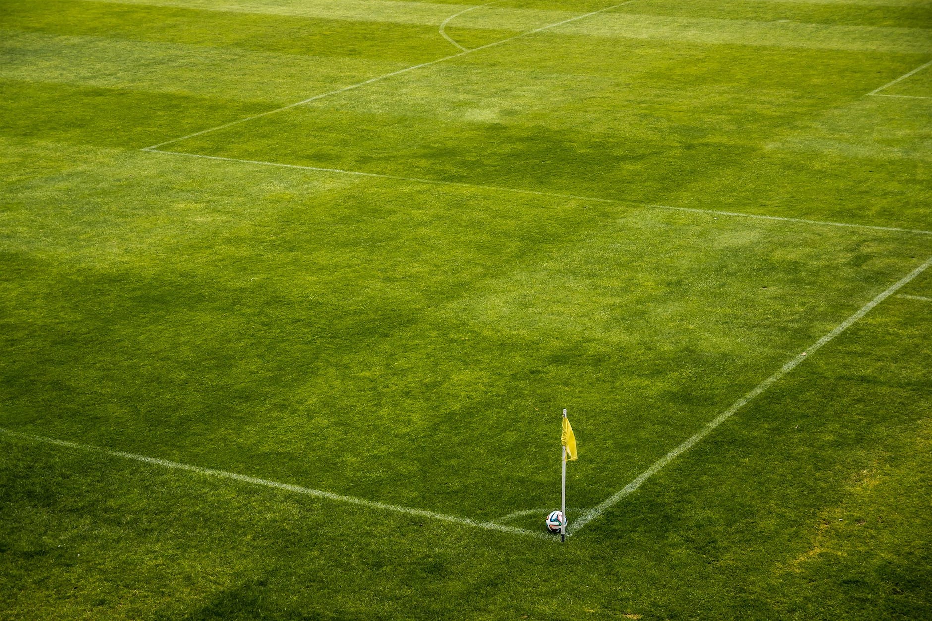 white and black soccer ball on side of green grass field during daytime