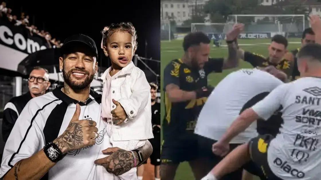 Neymar ‘vinga’ Mavie por bolada em Santos x Corinthians; assista