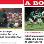 Repercussão da vitória do Palmeiras em Portugal