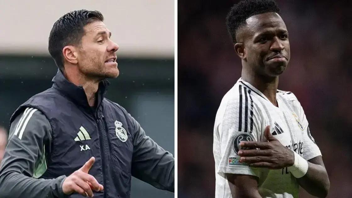 Vini Jr. e Xabi Alonso estão no centro de polêmica no Real Madrid