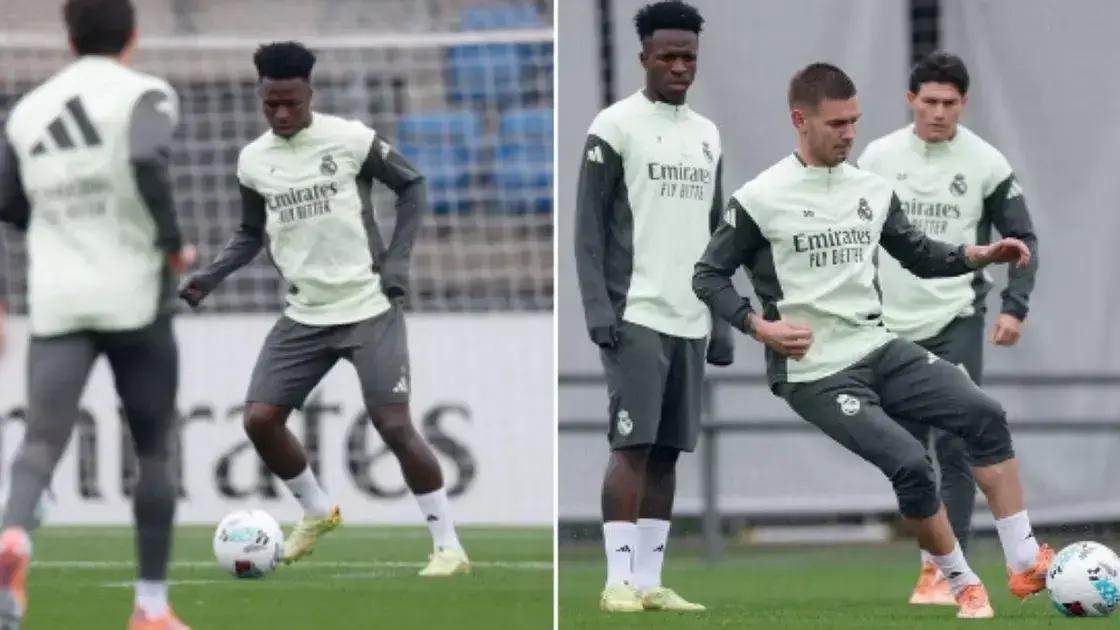 Vini Jr. treina de ‘cara fechada’ no Real Madrid após El Clásico