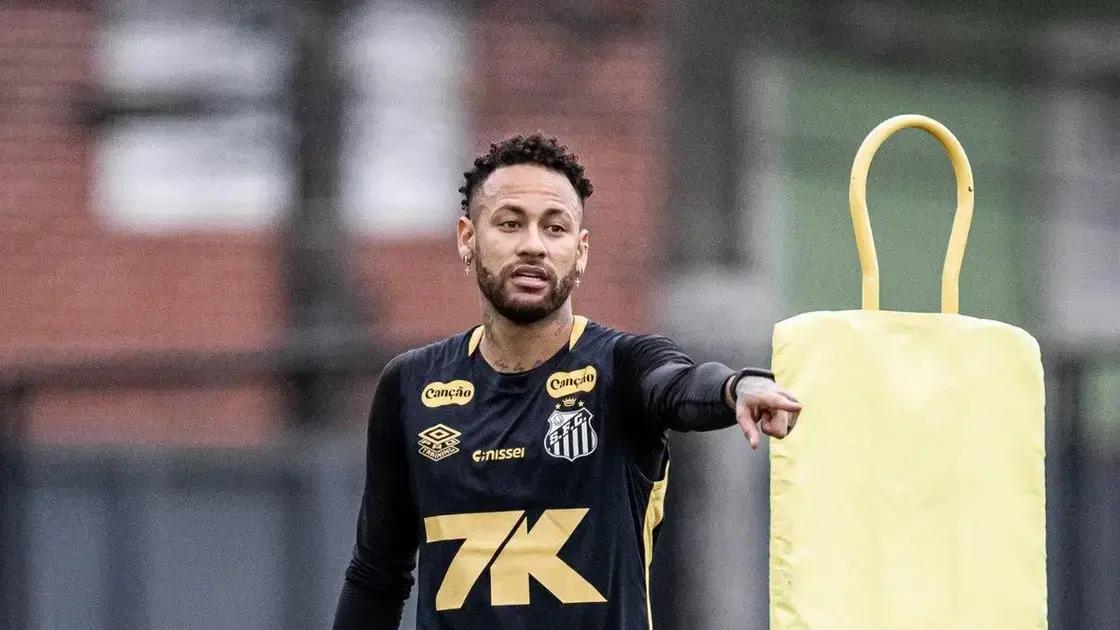 A presença de Neymar no clássico entre Palmeiras e Santos, ainda é incerta