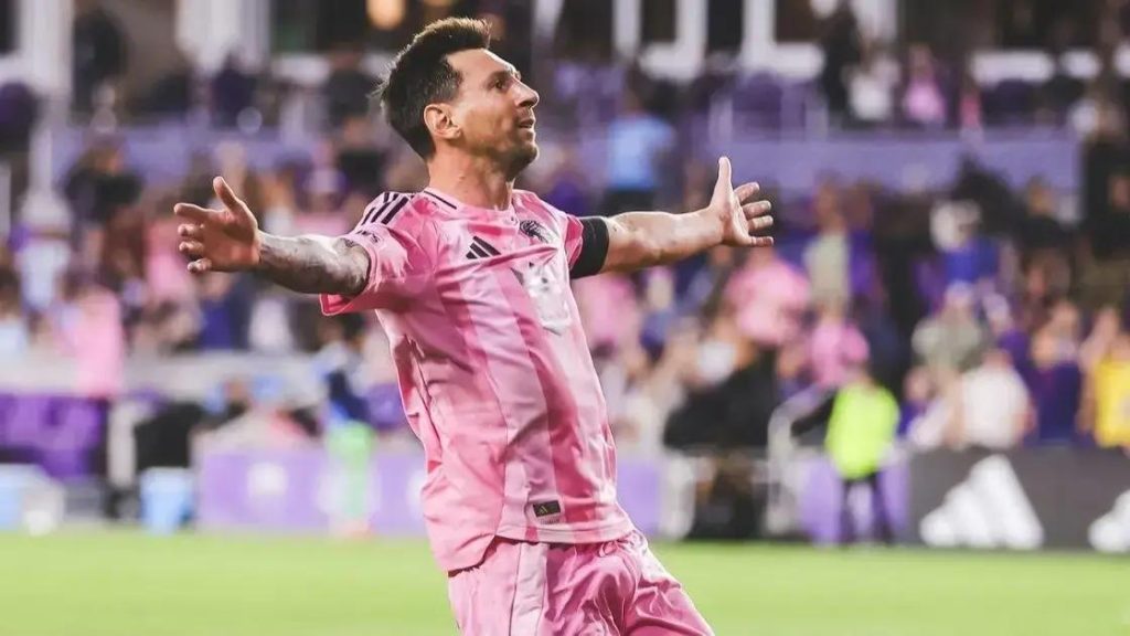 Messi comemora gol pelo Inter Miami